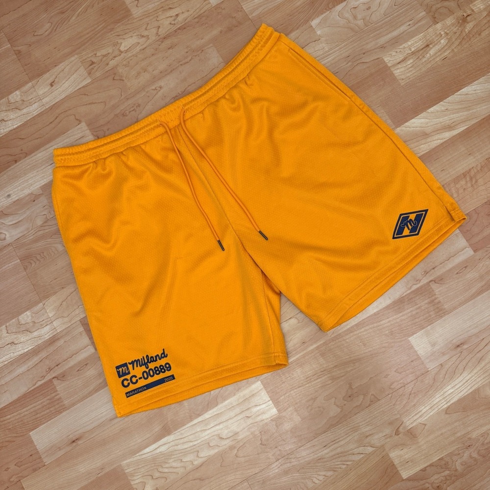 Mifland Marathon 2020 Mesh Gym Shorts Orange Mens 2XL CC-00889